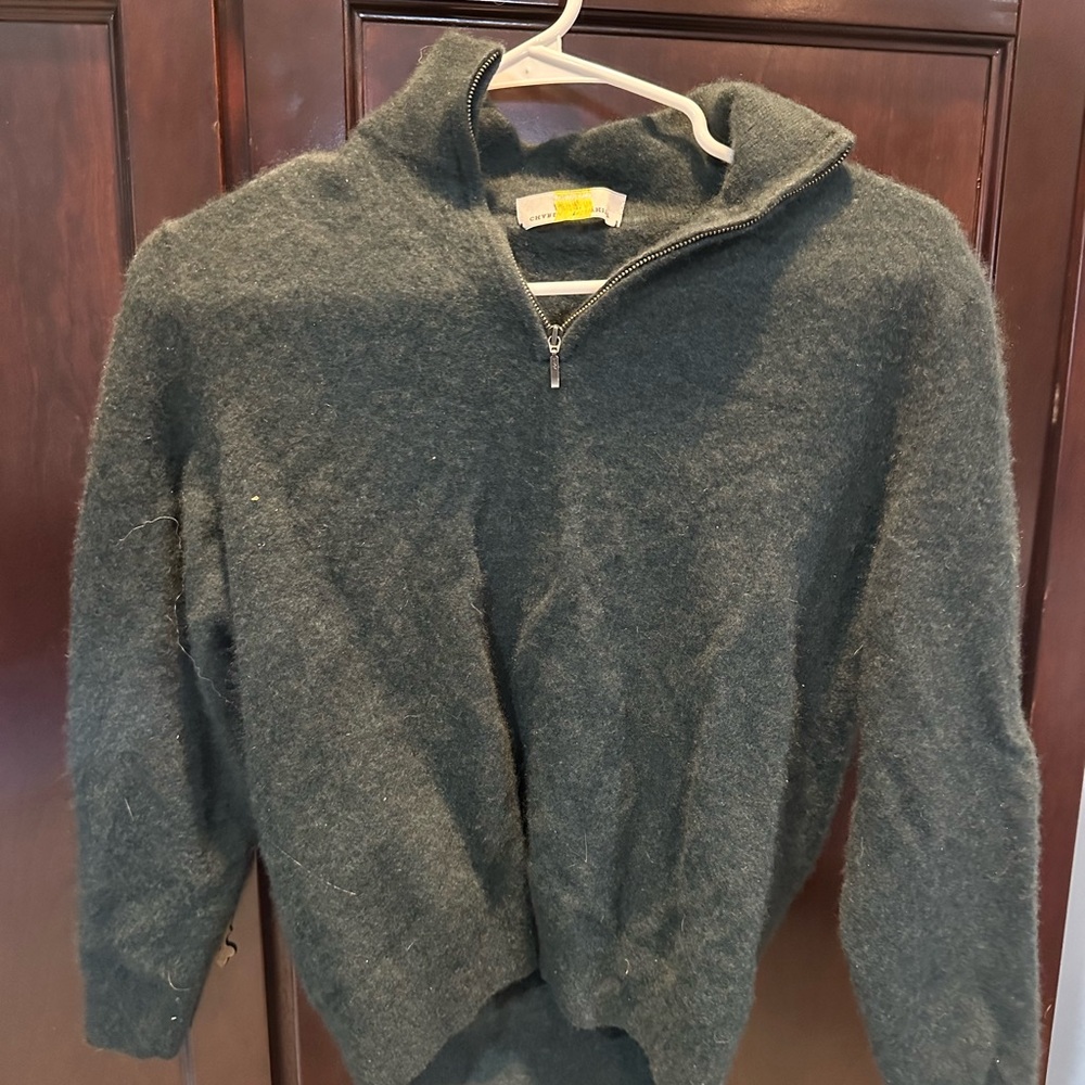 Men's Green Half-Zip Sweater
